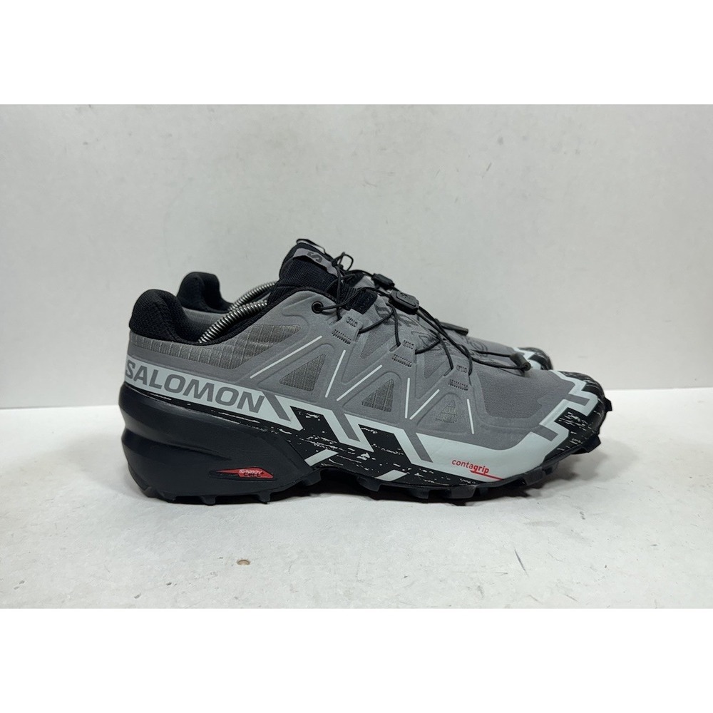 Salomon Speedcross 6 Wide Men's 10.5 Trail Running Shoes Gray Black White 417441